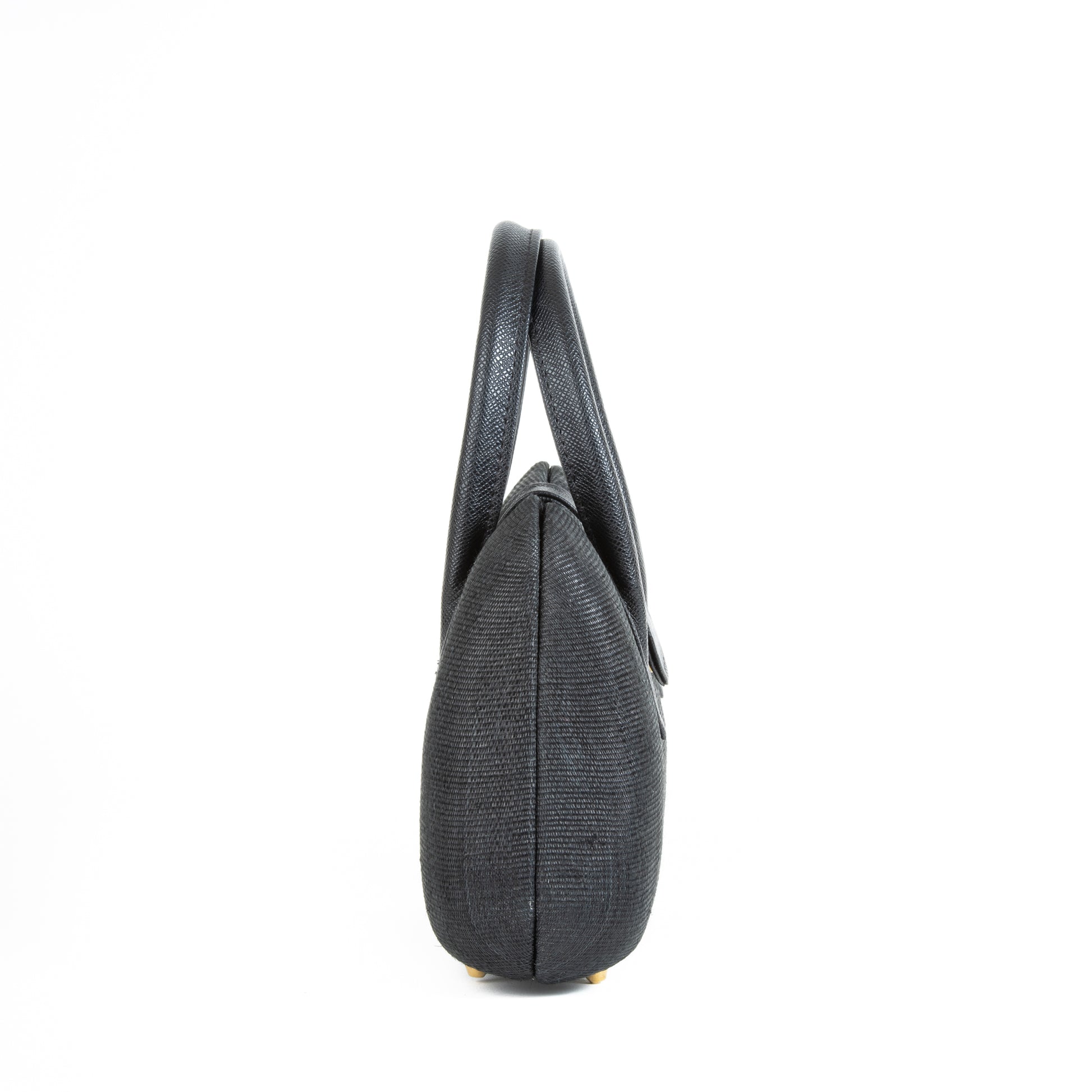 Black Woven Straw Occasion Bag - Amilu