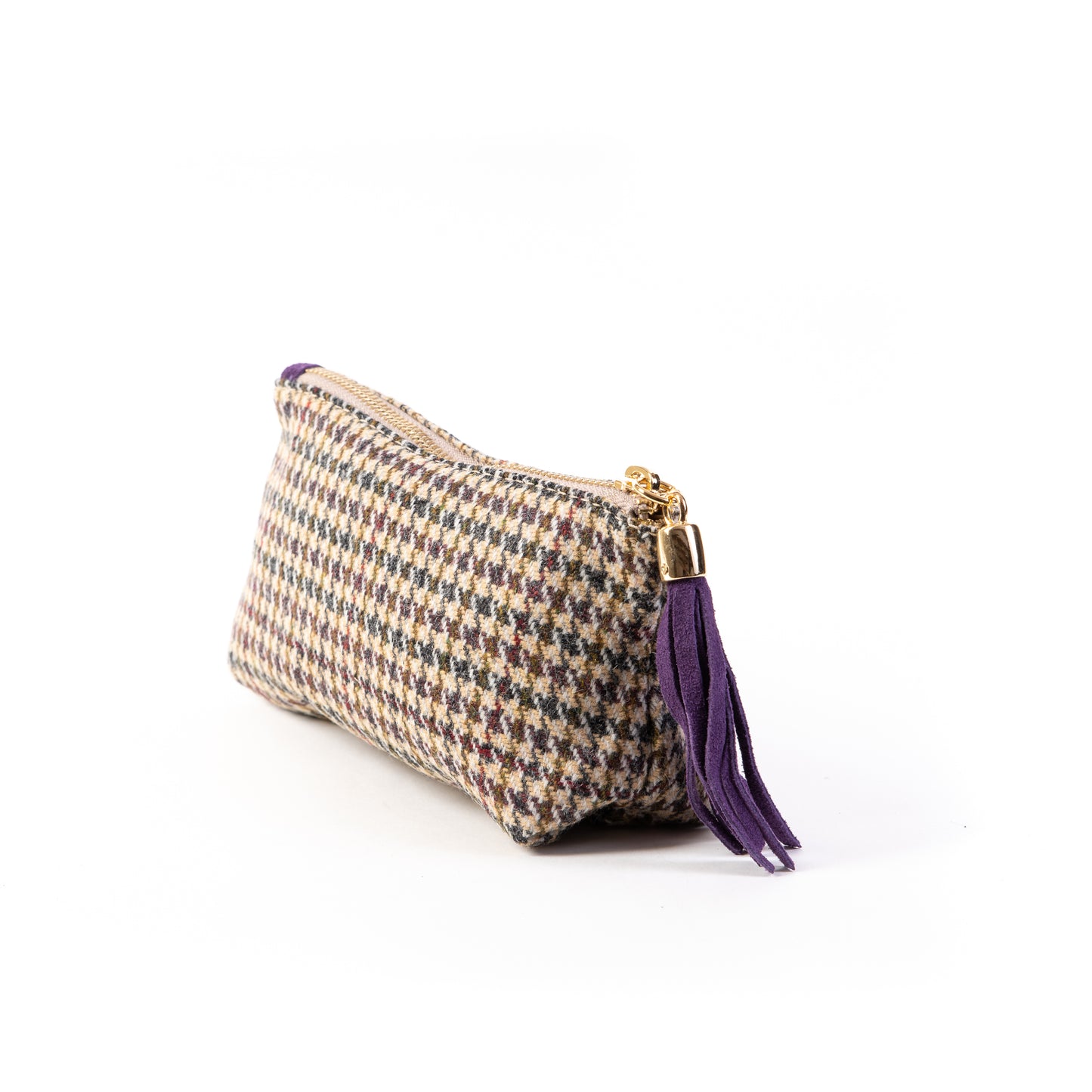 Purple Yorkshire Tweed Mini Clutch Pod - Amilu