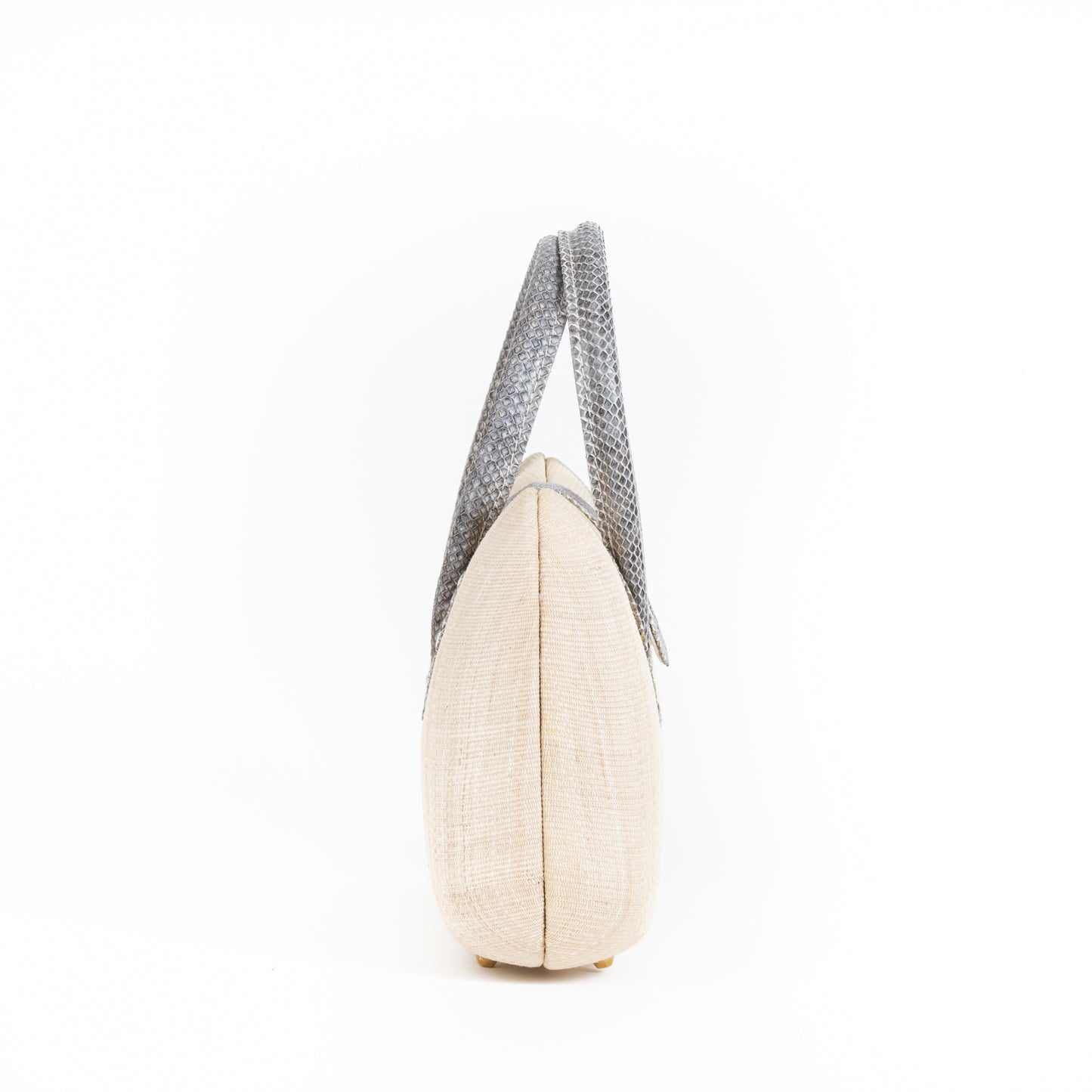Cream Woven Straw Occasion Bag - Amilu