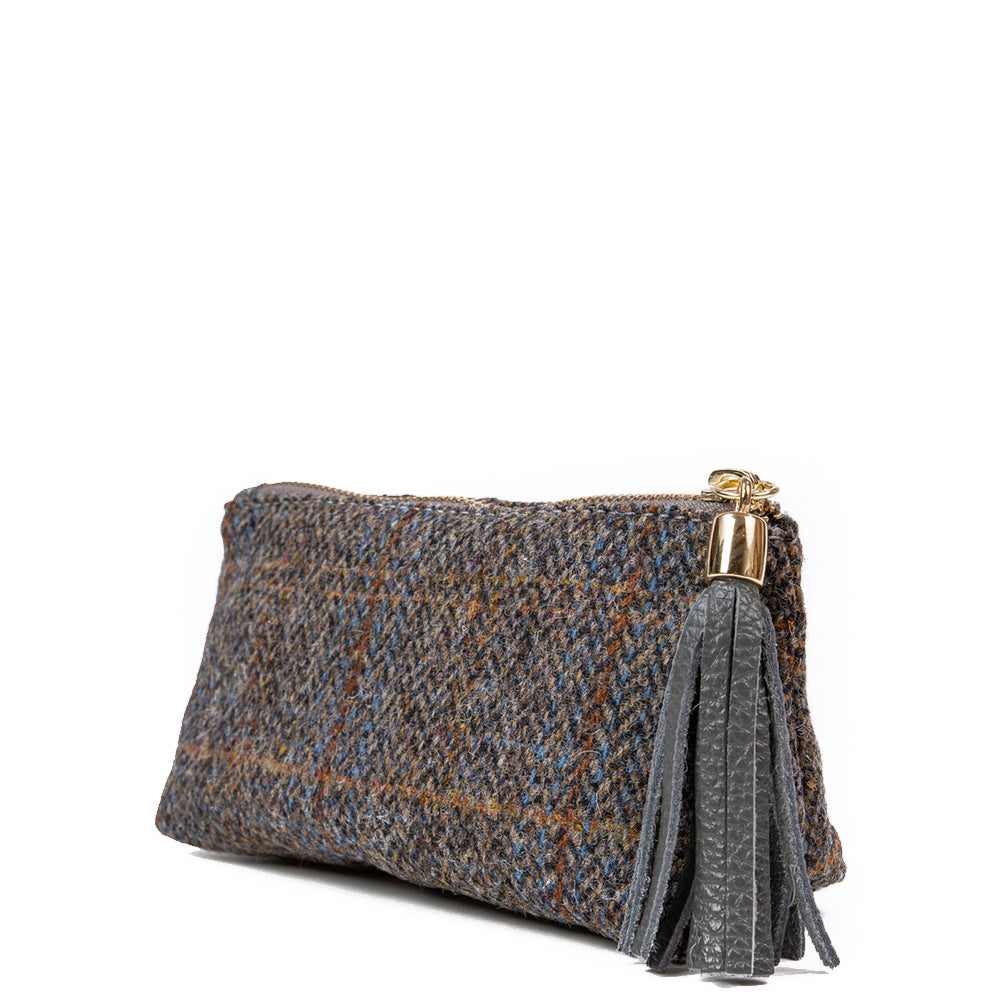 Tweed sale clutch bag