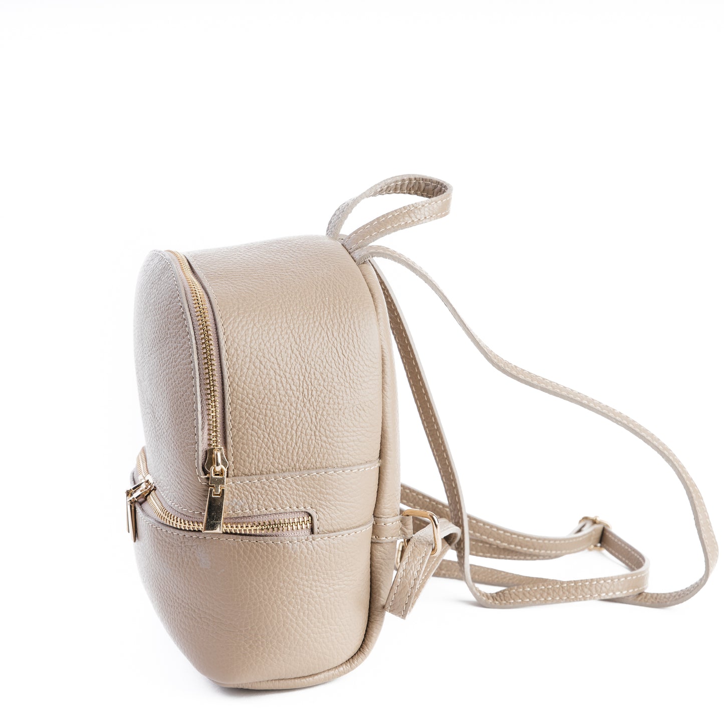 Amilu Nude Mini Italian Leather Rucksack Bag