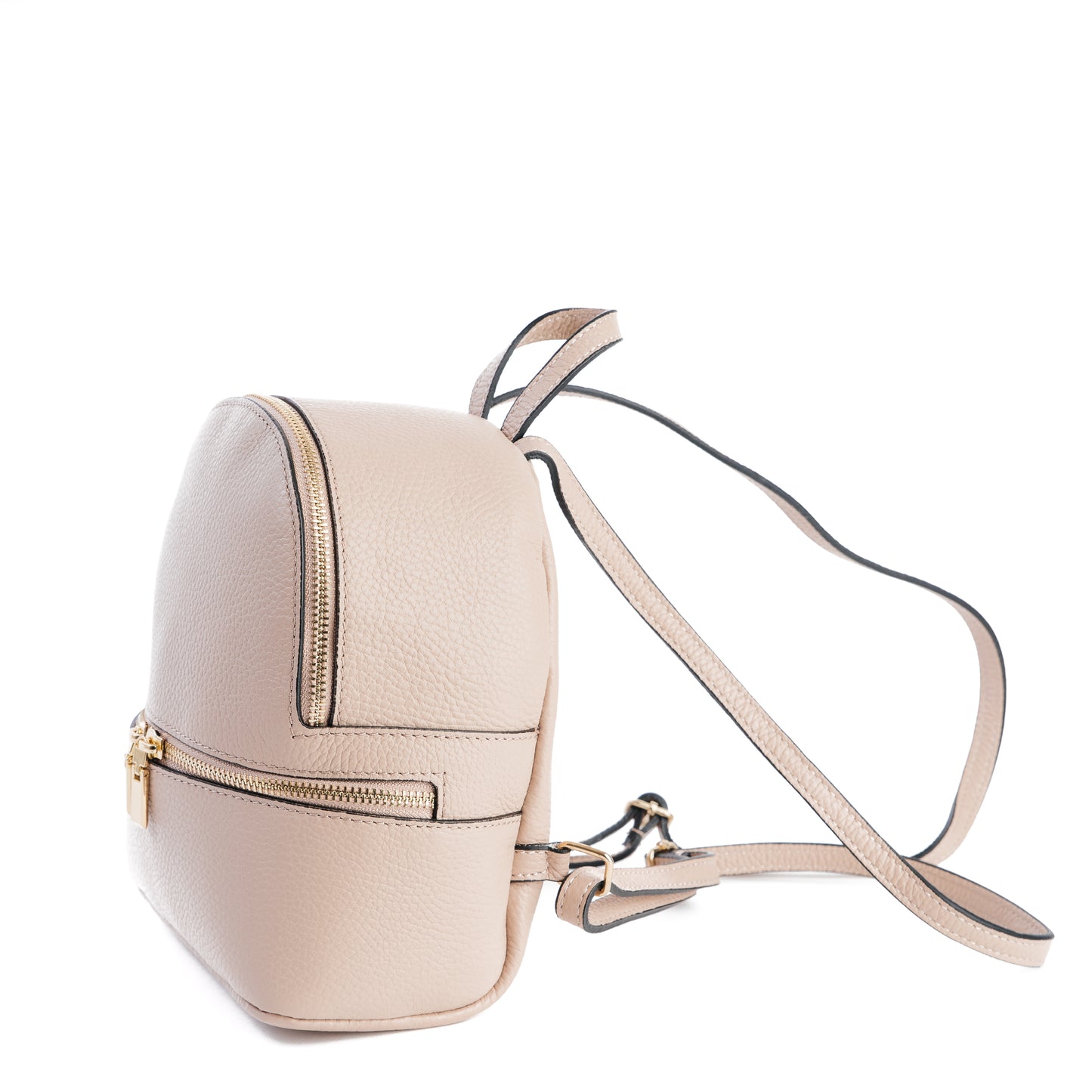 Amilu Pale Pink Mini Italian Leather Rucksack Bag