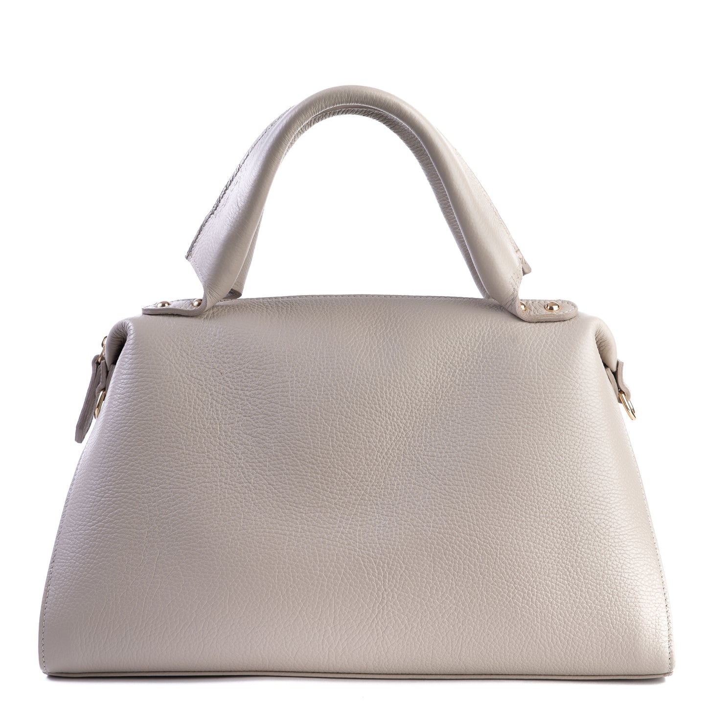 Amilu Pale Taupe Italian Leather Tote Shoulder Bag