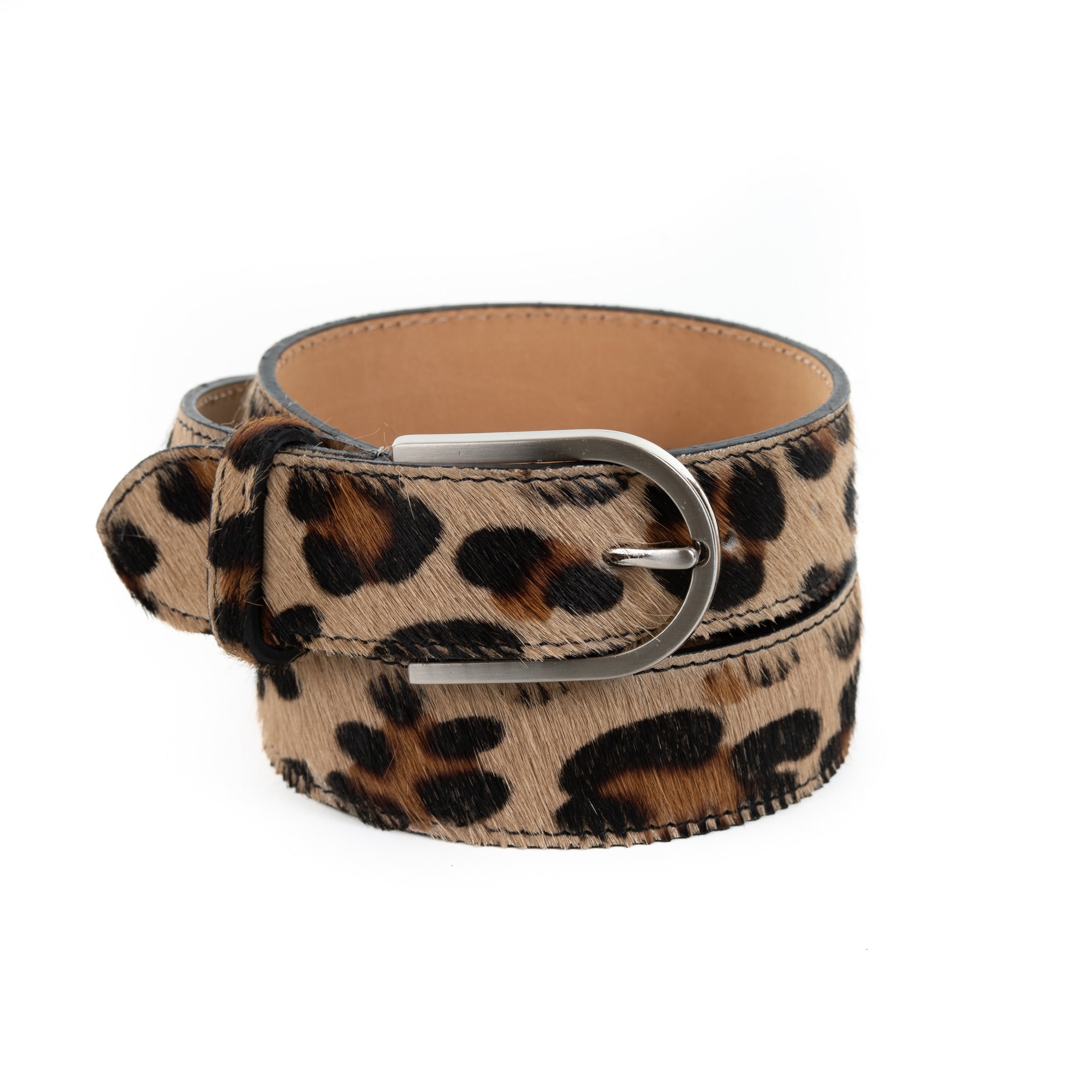 Leopard print shop wide belt