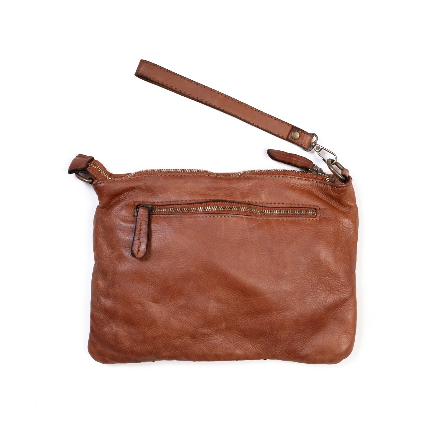 Tan Real Italian Woven Leather Cross Body Bag - Amilu