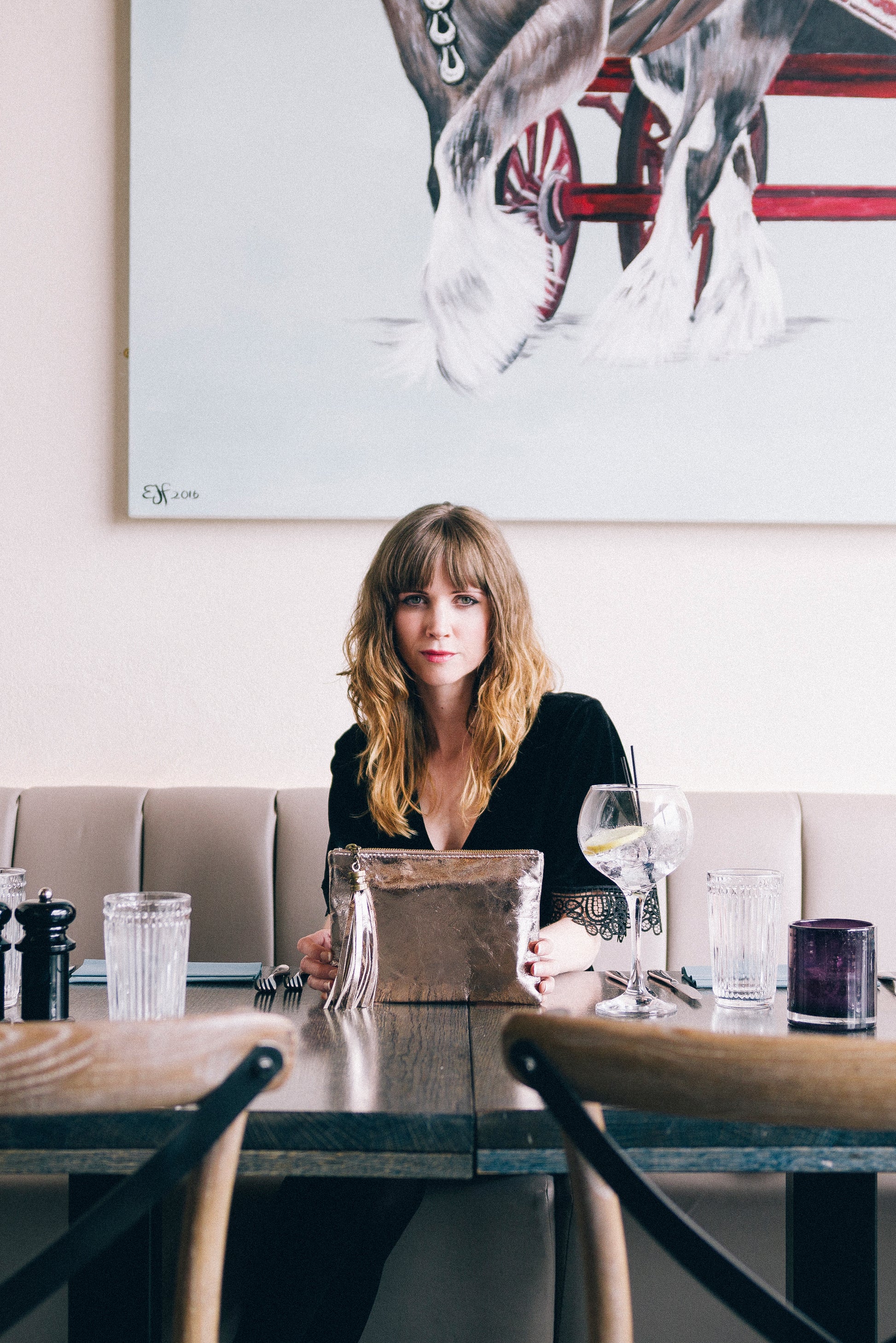 Rose Gold Real Leather Tassel Clutch Bag - Amilu