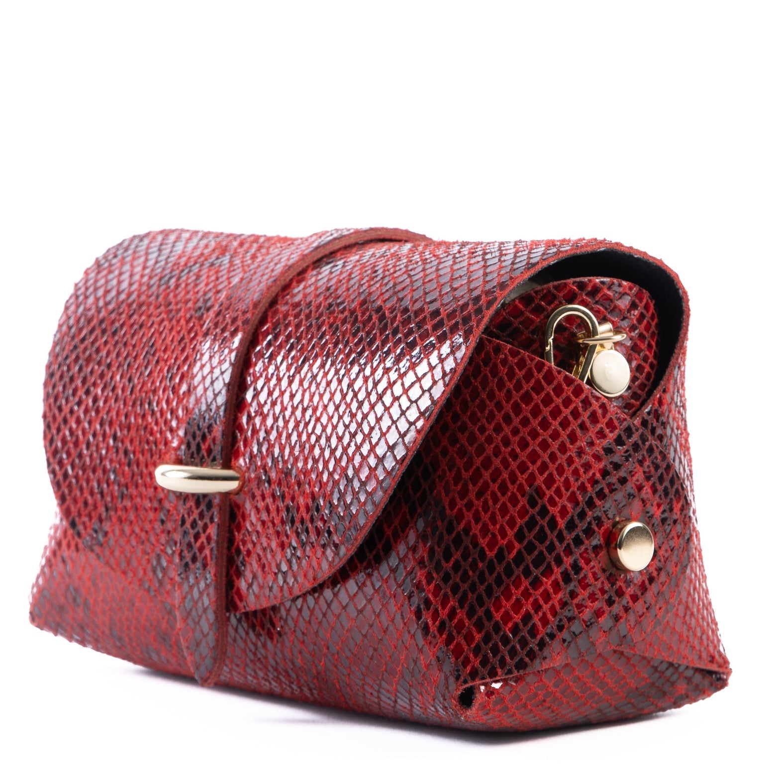 Deep red clutch clearance bag