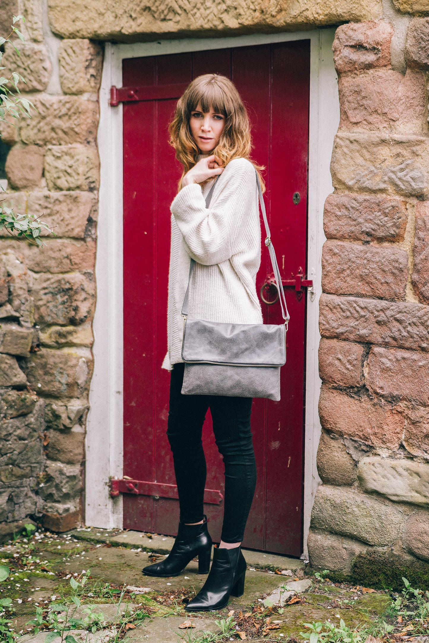 Black Soft Real Leather Crossbody Clutch Bag - Amilu