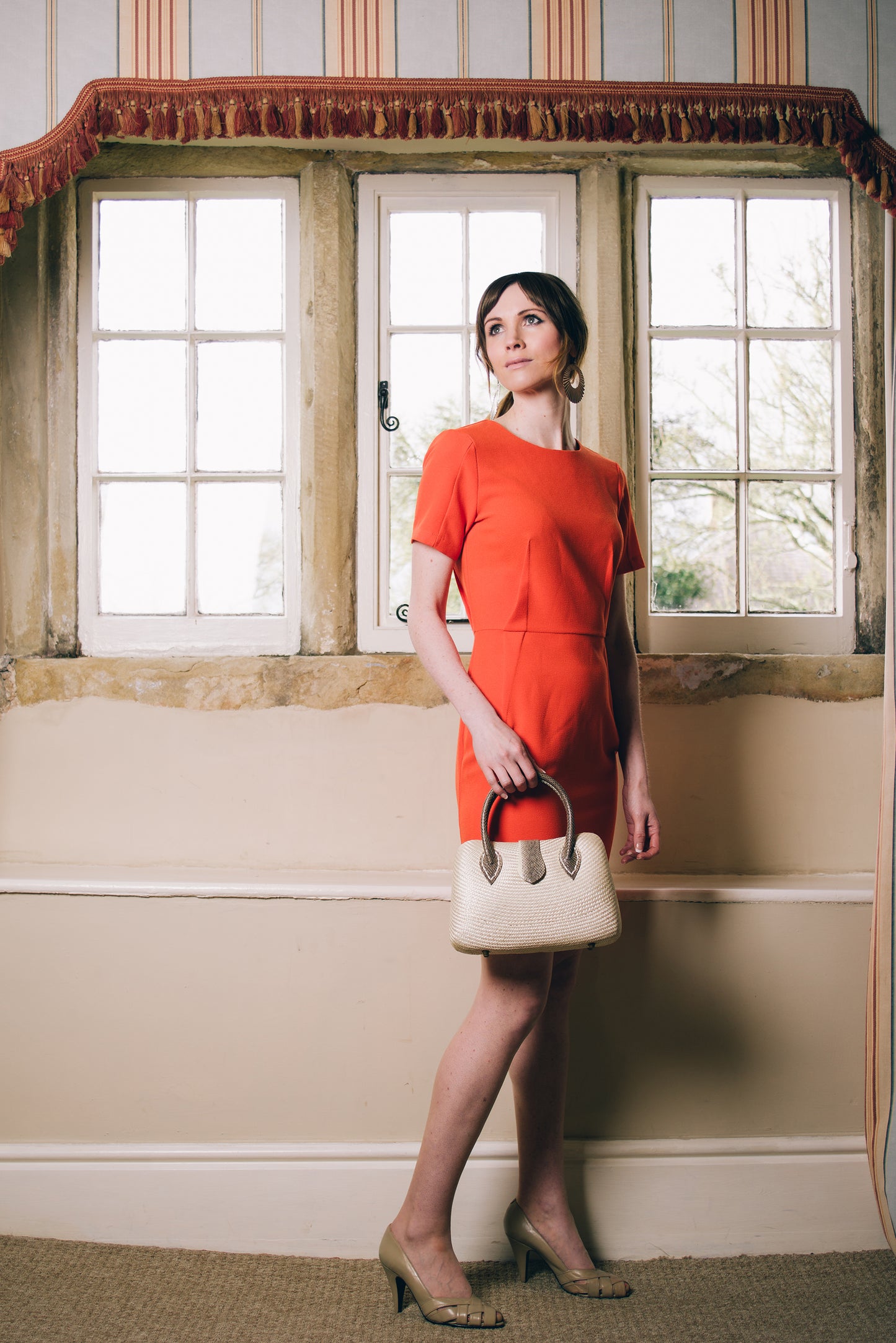 Cream Woven Straw Occasion Bag - Amilu
