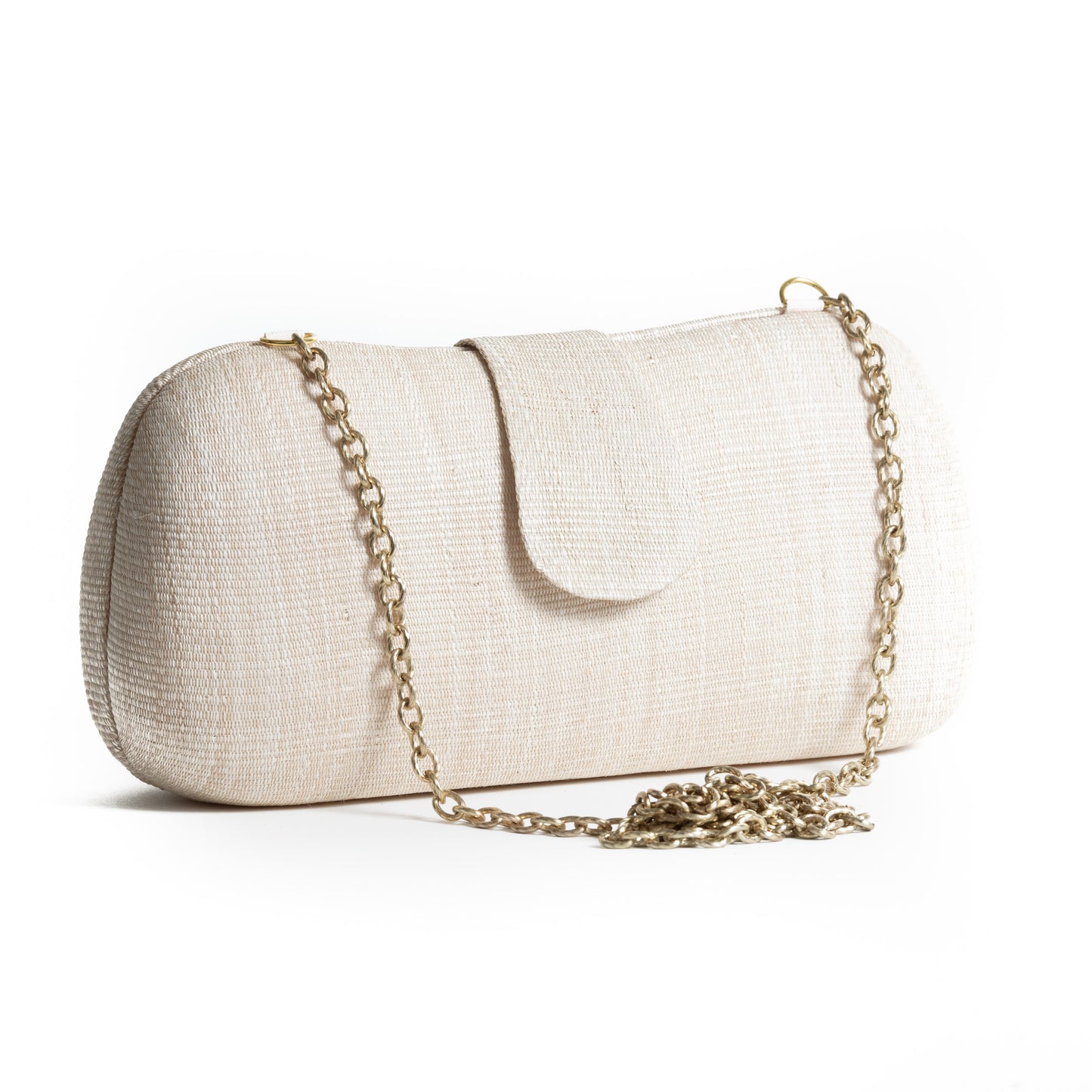 Cream Woven Straw Clutch Bag - Amilu