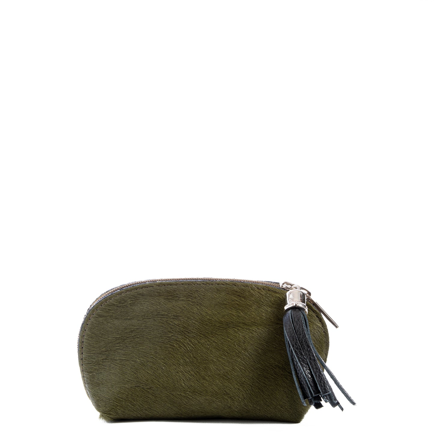 Olive Green Cowhide Real Leather Mini Clutch Bag - Amilu