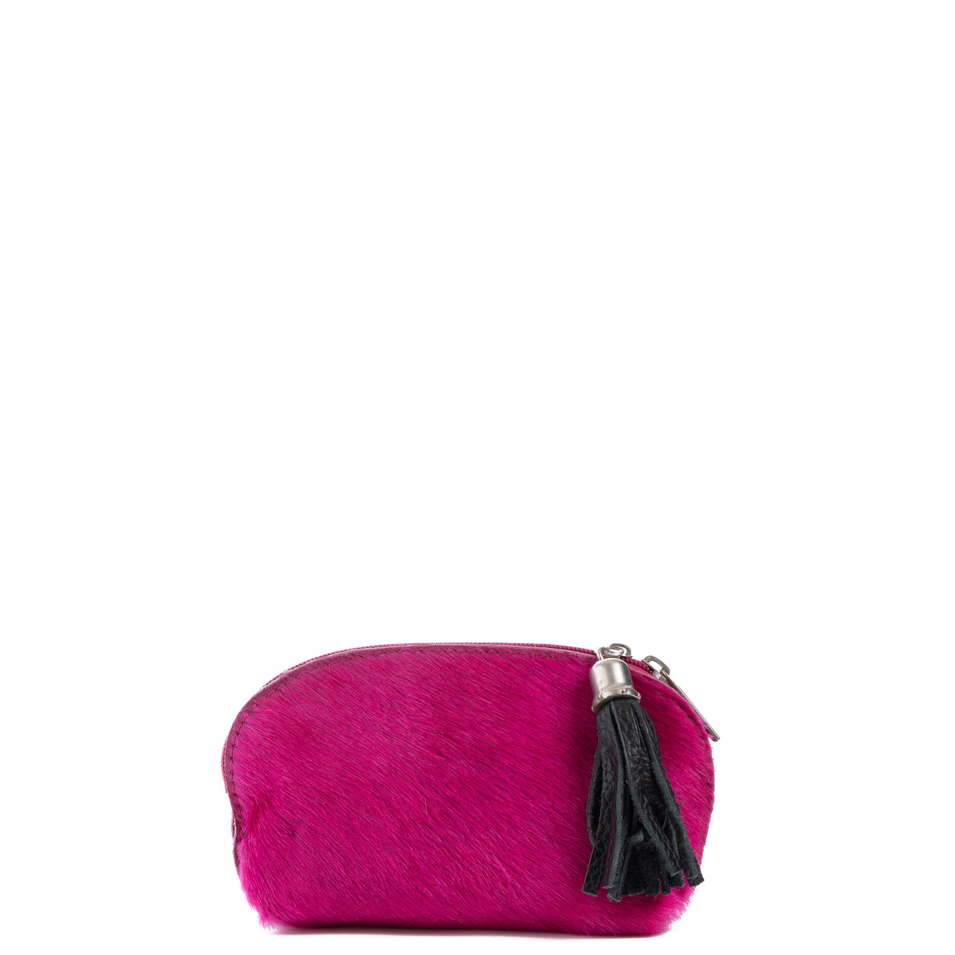 Pink Cowhide Real Leather Mini Clutch Pod - Amilu