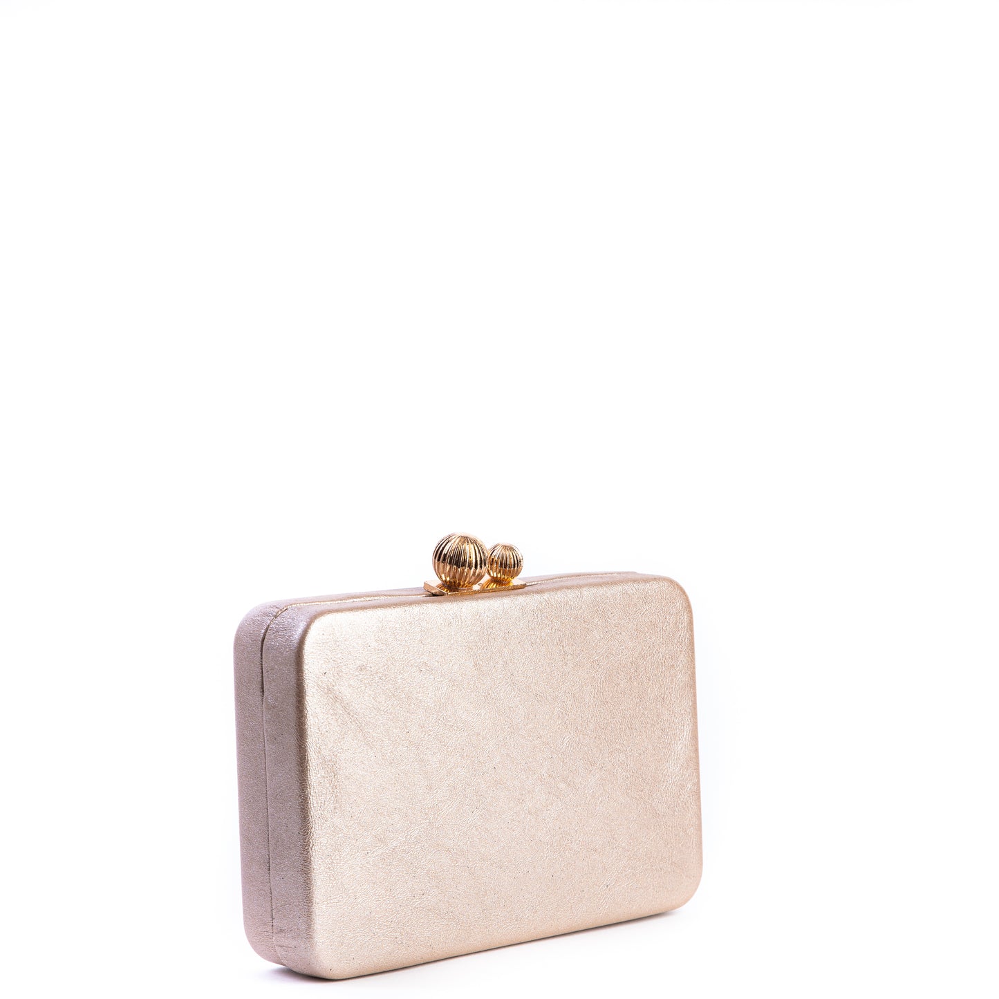 Amilu Rose Gold Textured Box Clutch Bag