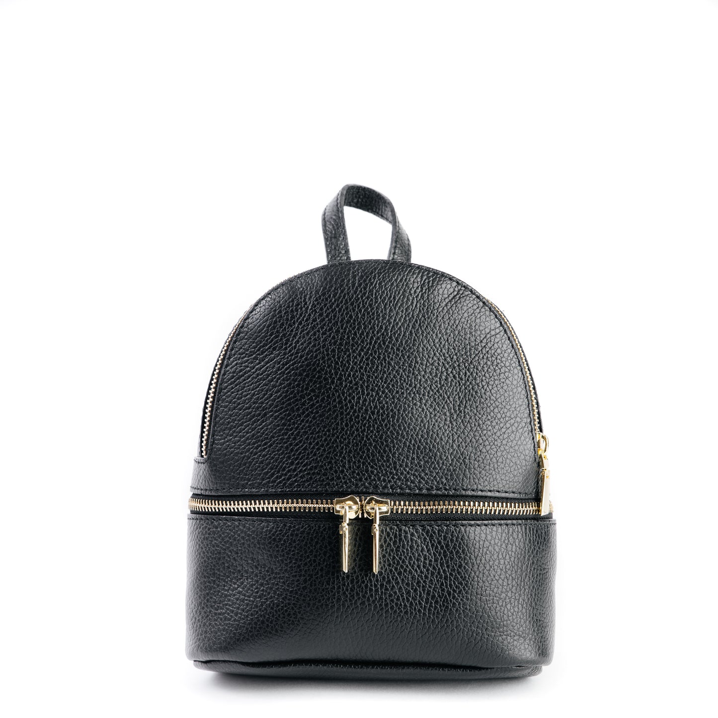 Amilu Black Mini Italian Leather Rucksack Bag
