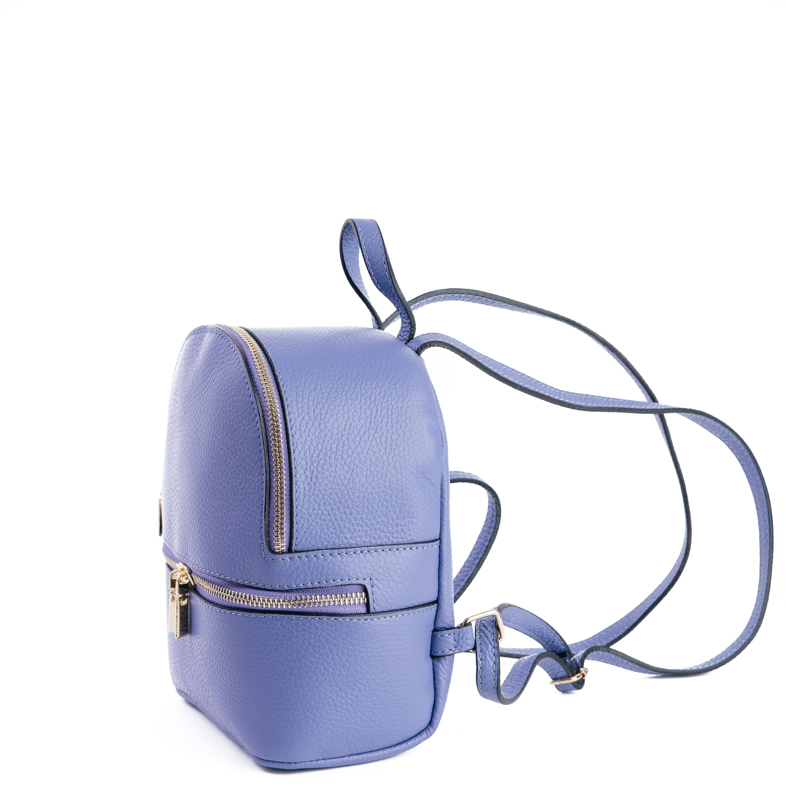 Amilu Cornflower Blue Mini Italian Leather Rucksack Bag