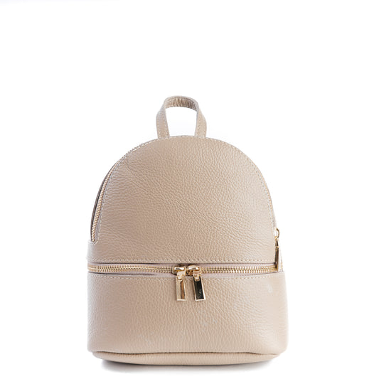 Amilu Nude Mini Italian Leather Rucksack Bag