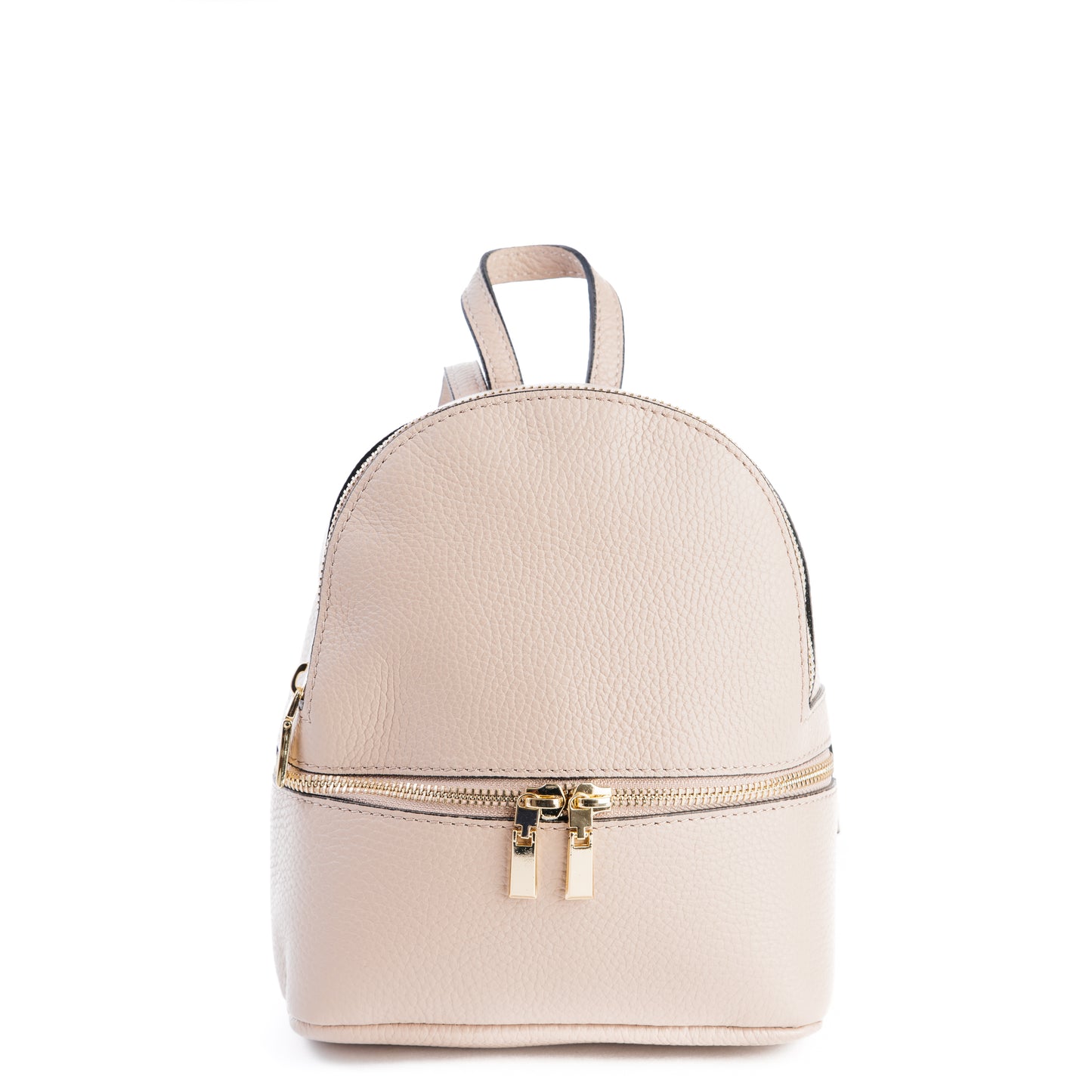 Amilu Pale Pink Mini Italian Leather Rucksack Bag