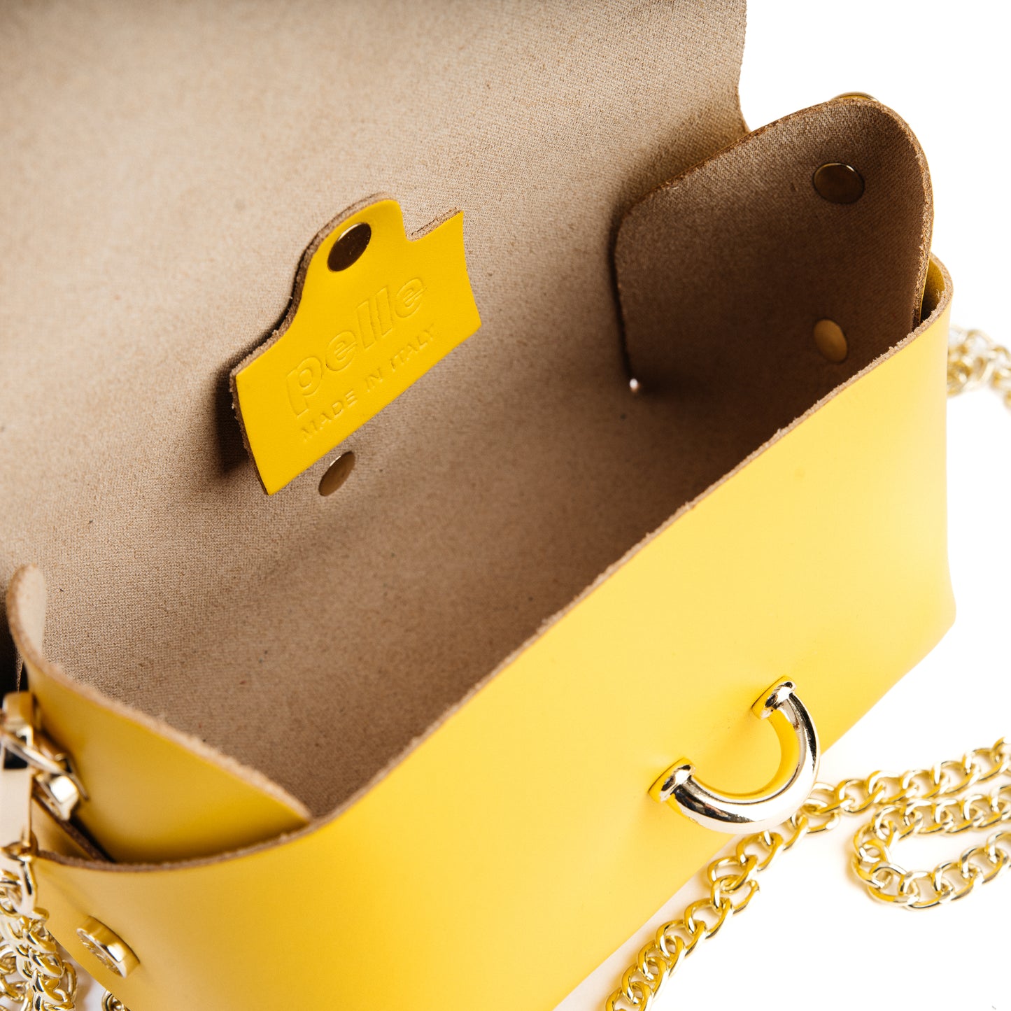 Amilu Ochre Yellow Real Leather Mini Clutch Pod Cross Body