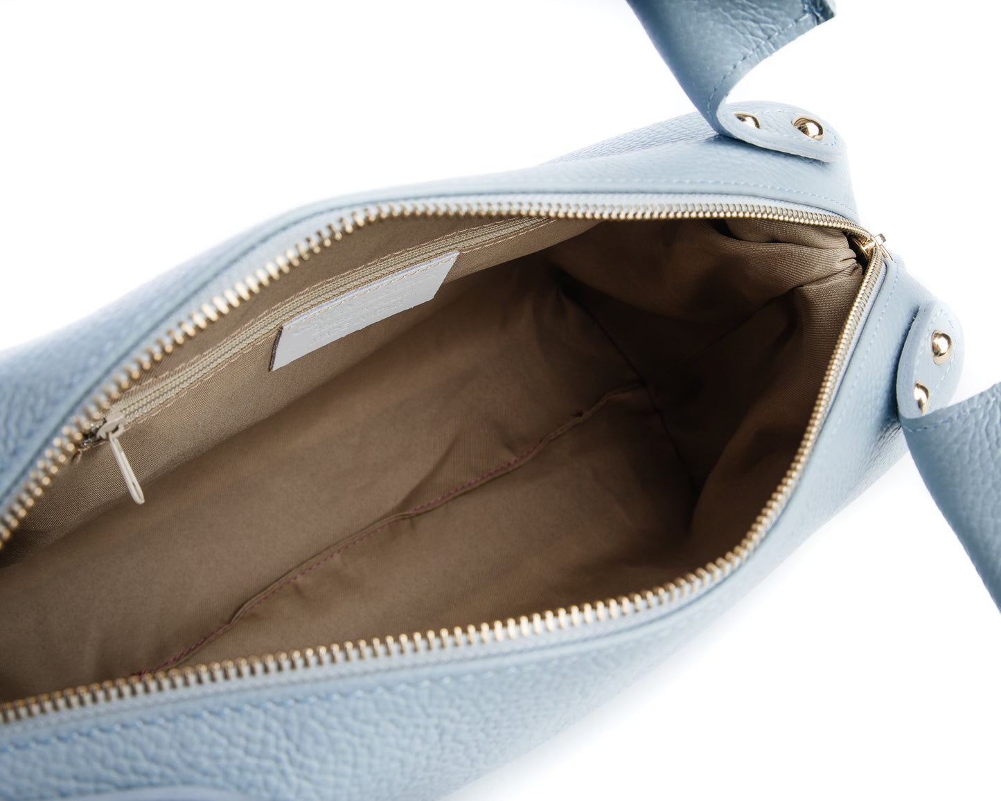 Amilu Pale Taupe Italian Leather Tote Shoulder Bag