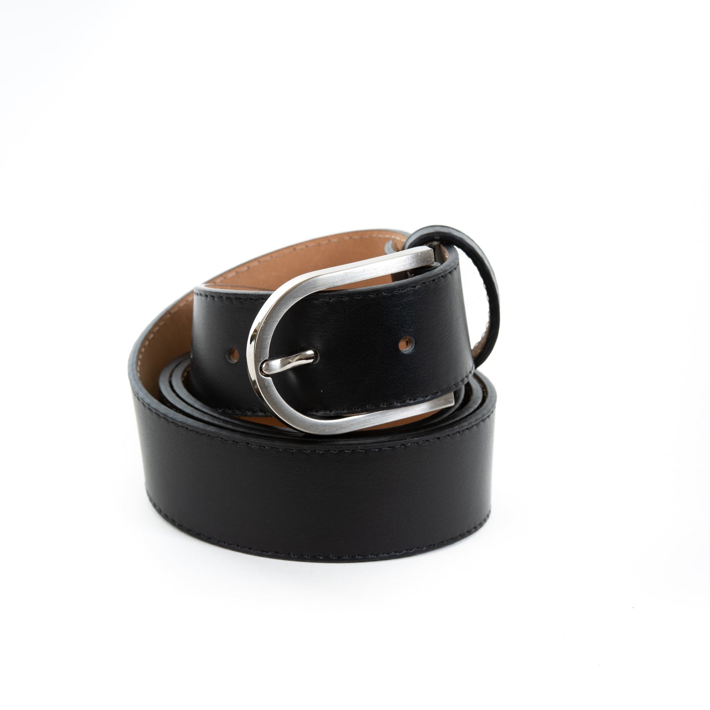 Navy Real Italian Leather Wide Belt Pack of Two - Amilu